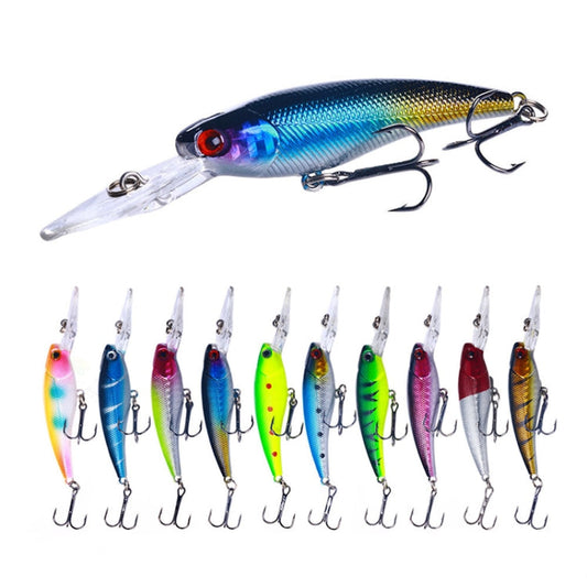 10 couleurs / Ensemble HENGJIA MI103 Leurre artificiel de plongée Minnow Biomimétique Leurre dur, Taille : 9,5 cm 7,2 g