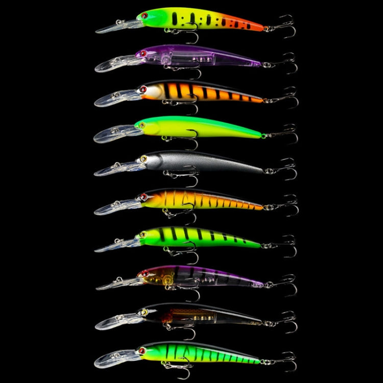 10colors /Set HENGJIA MI103 Diving Minnow Dummy Bait Biomimetic Lua Hard Lure, Size: 9.5cm 7.2g