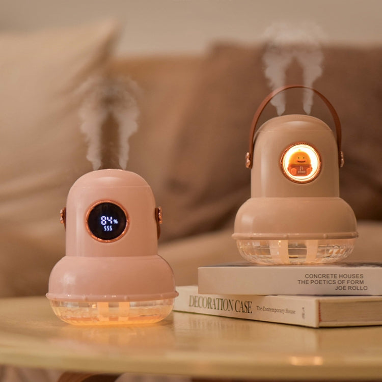 ICARER FAMILY IF-JS01 USB Charging Desktop Night Light Dual-spray Humidifier, Color: Beige (Doll)