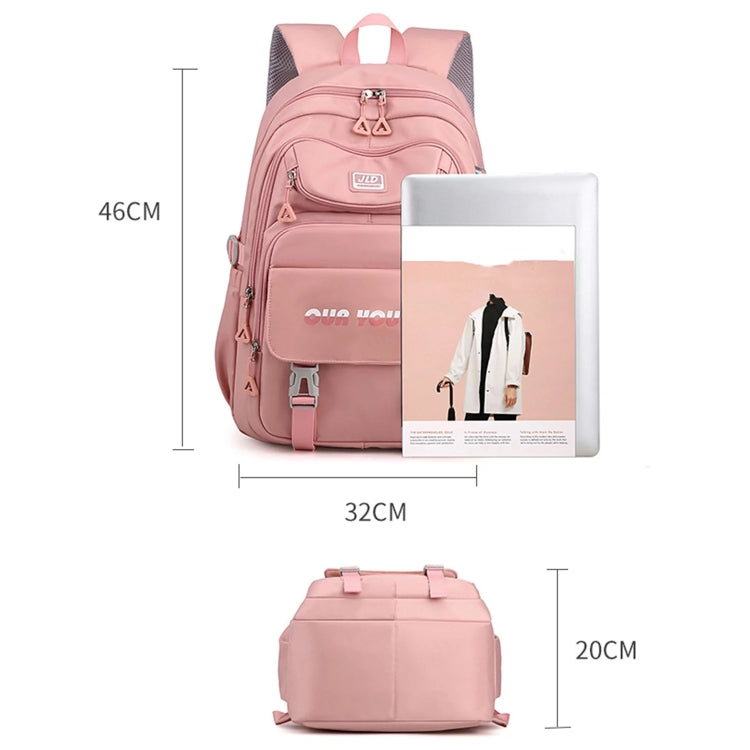 JLD School Bag College Backpack Anti Theft Travel Bags for Teens Girls Students(Black)