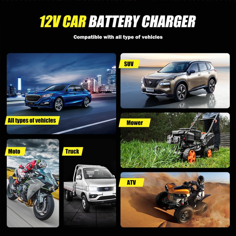 FOXSUR Cars Motorcycles 12V Lithium Cattery Charger With Battery Detection(EU Plug)