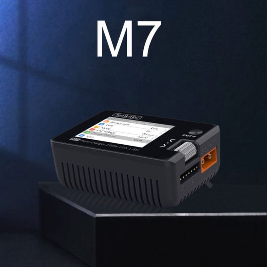 Chargeur d'équilibrage de batterie Li-Po ToolkitRC M7 pour modèles de bateaux et avions (noir)