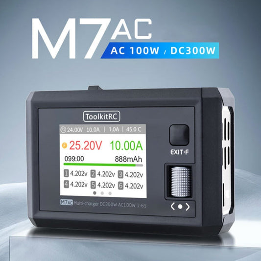 Chargeur d'équilibrage de batterie Li-Po ToolkitRC M7AC pour modèles réduits d'avion et de voiture (prise UE)