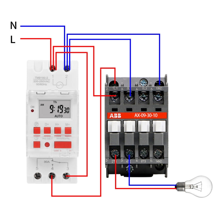 SINOTIMER TM919B-1 110V 30A Programmable Digital Timer Switch Automatic Cycle Timing Controller