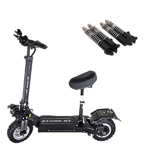 Pour KUGOO M5 AIMITE 1 paire d'accessoires pour trottinettes électriques Amortisseurs à double ressort (Noir)