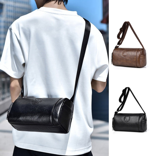 WEIXIER D519 Men Large Capacity Waterproof Crossbody Bag Casual Single Shoulder Backpack(Black)