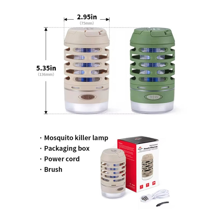 Naturehike Lighting Mosquito Killer Outdoor Camping Waterproof Mosquito Repellent Lamp(Khaki)