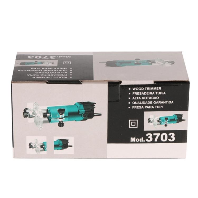 MOYI Aluminum Body Multifunctional Small Electric Woodworking Carving Slotting Trimming Machine, Specifications: 15 Milling Cutters US Plug