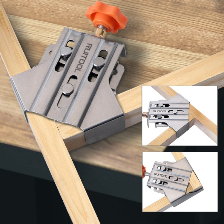RUITOOL Woodworking Quick Splicing Positioner Stainless Steel Right Angle Fixing Clip, Model: Opening Type