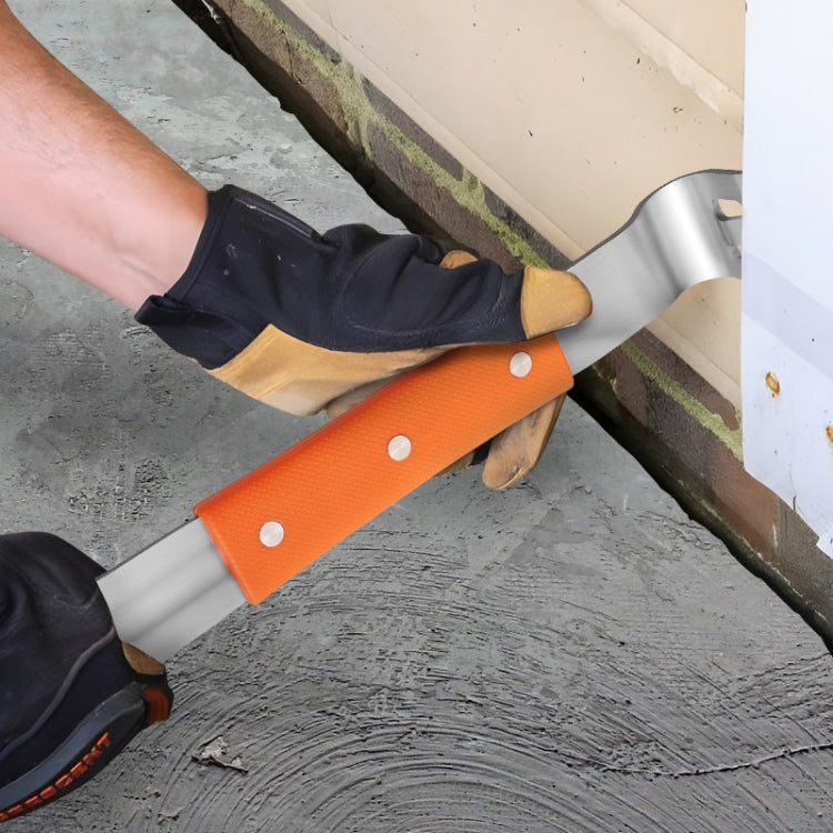RUITOOL Stainless Steel Pry Bar Multi-Purpose Scraper Woodworking Decoration Non-Slip Nailer(Orange)
