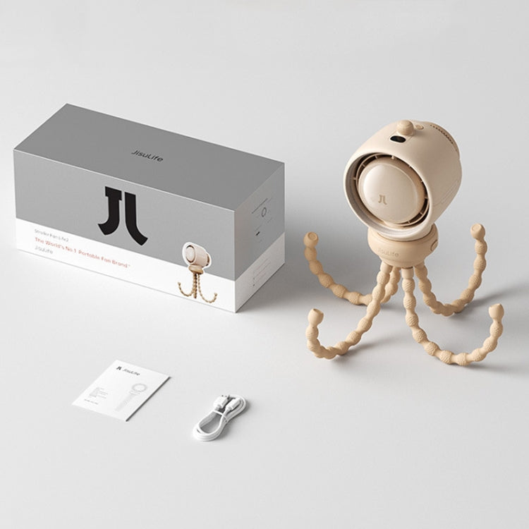 JisuLife Stroller Fan Life2S High Speed Energy Saving Stroller Mini Fan Octopus Bladeless Swingable Head Air Purifying Fan(Mint Green)