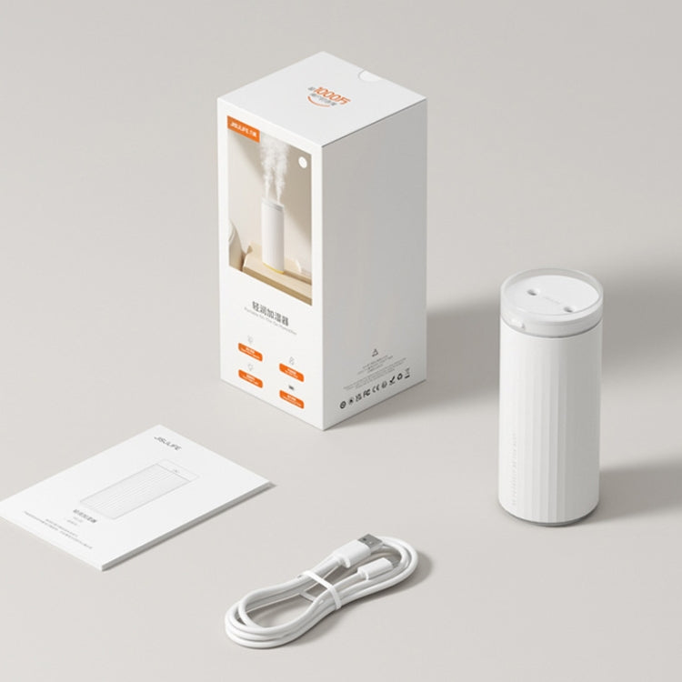 JisuLife HU16 Desktop Dual Mist Ports Humidifier, Color: Brown Rechargeable