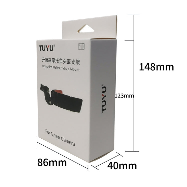 TUYU Motorcycle Integrated Hinged Helmet Chin Sports Camera Mounting Bracket, Style: With 4 Stickers