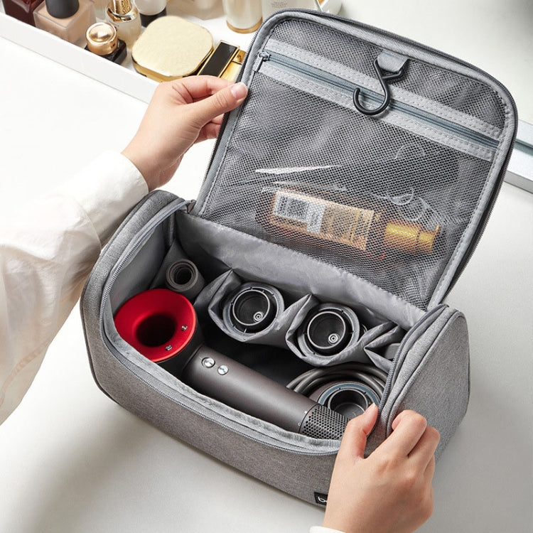 For Dyson Baona BN-DS002 Large Capacity Portable Handheld Hair Dryer Storage Bag with Hook(Gray)