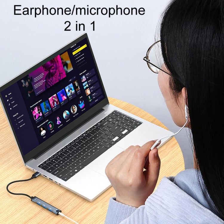 JINGHUA N800 Drive Free Sound Card Computer To Docking Station With Audio Interface, Interface: Type-C