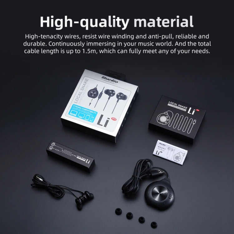 Écouteurs de jeu filaires Bluedio LI PRO pour téléphone portable avec carte son 7.1 et prise jack 3,5 mm (noir)