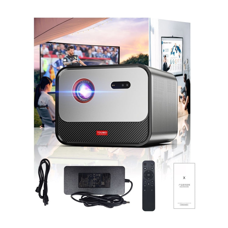 TOUMEI X5 Home Theater DLP Projector HD High Bright 1080P Projector UK Plug(Gray)
