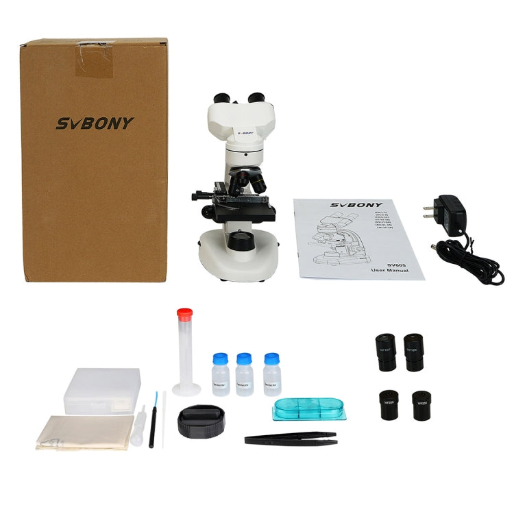 Microscope binoculaire composé SVBONY SV605 40-1600X, Adaptateur : prise UE