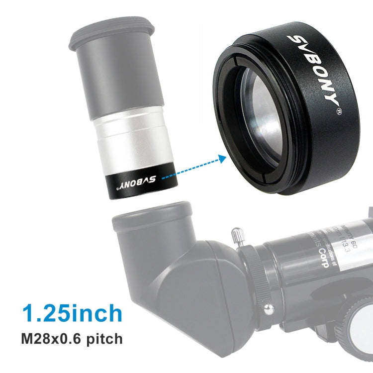 SVBONY F9115A Objectif réducteur d'oculaire 0.5x à filetage fin 1.25 pouce