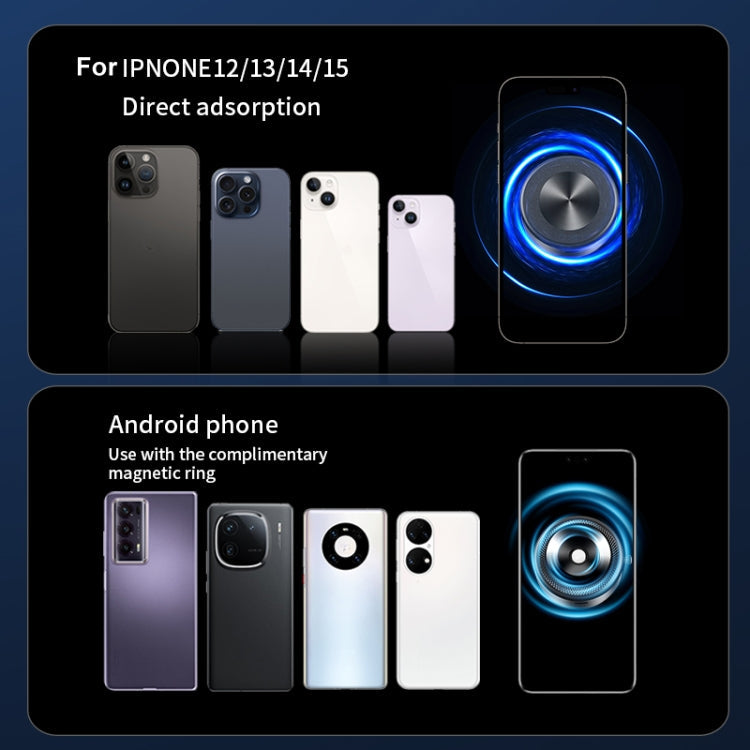 AIMITE M8 Car Phone Holder Vacuum Suction Cup Strong Magnetic Support Bracket(Black)