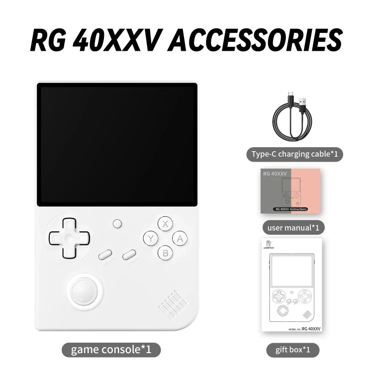 ANBERNIC RG40XXV Vertical HD Screen Joystick Game Console With Ambient Light Portable Retro Handheld Console, Size: 64GB(Black)