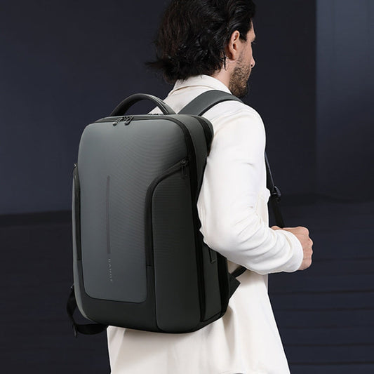 BANGE BG-8013 Men Business Backpack Commuter Laptop Shoulder Bag(Gray)