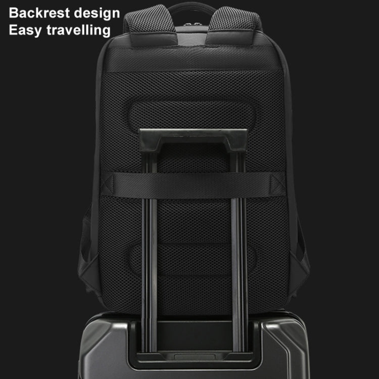 BANGE BG-8013 Men Business Backpack Commuter Laptop Shoulder Bag(Black)