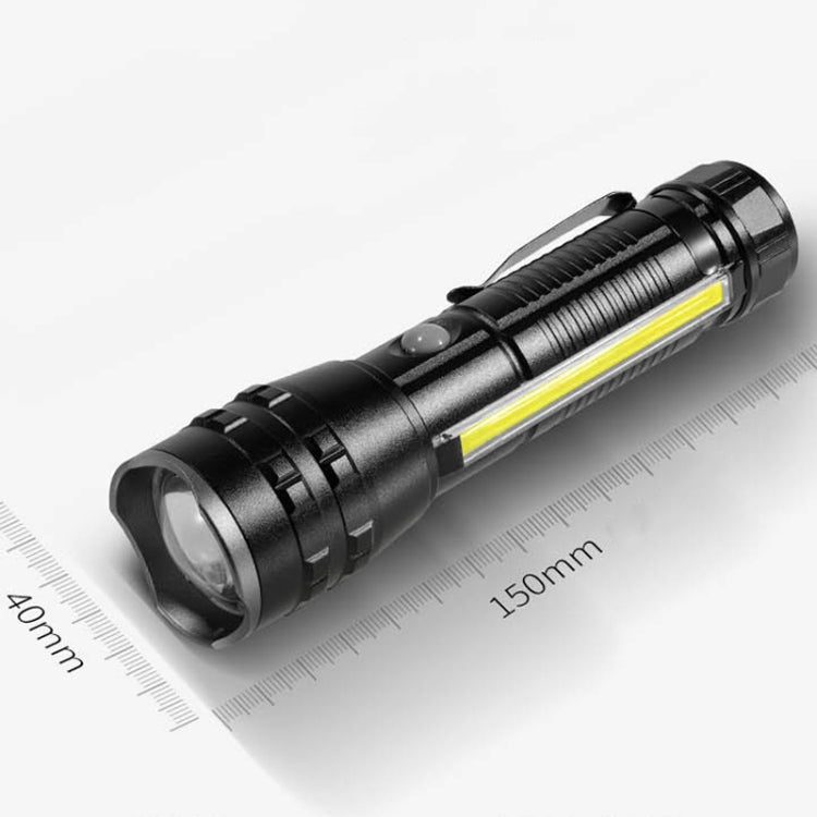 E-SMARTER P27 Pen Clip Strong Light Flashlight Laser Wick High Bright Side Light Outdoor Emergency Adventure Flashlight(Battery Not Included)
