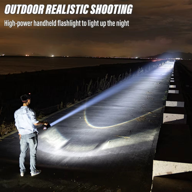 E-SMARTER 8W5205-2 Small Carrying Light With RGB Colorful Lamps Outdoor Cycling Searchlight(Black)