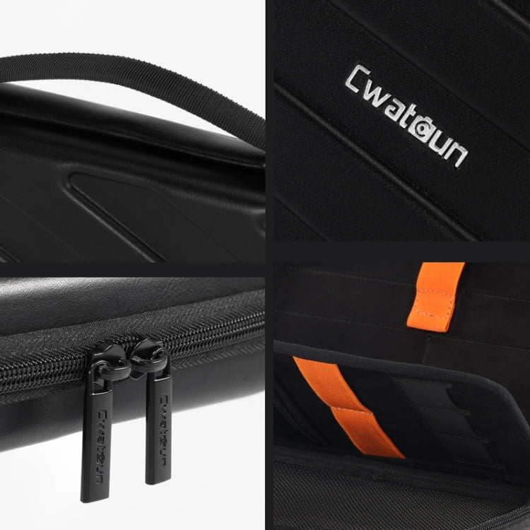 Cwatcun D163 Photography Accessories Organiser EVA Hard Shell Drop-proof Clutch Portable Digital Bag(Black)