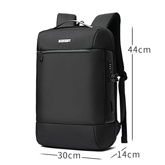 SKV B20453 Men Business Casual Multifunctional Double Shoulder Bag Large Capacity Laptop Backpack(Blue)