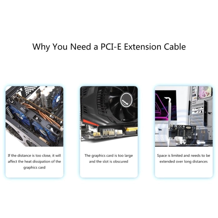 SSU PCI-E To X1 Interface Extension Cable, Length: 0.3m