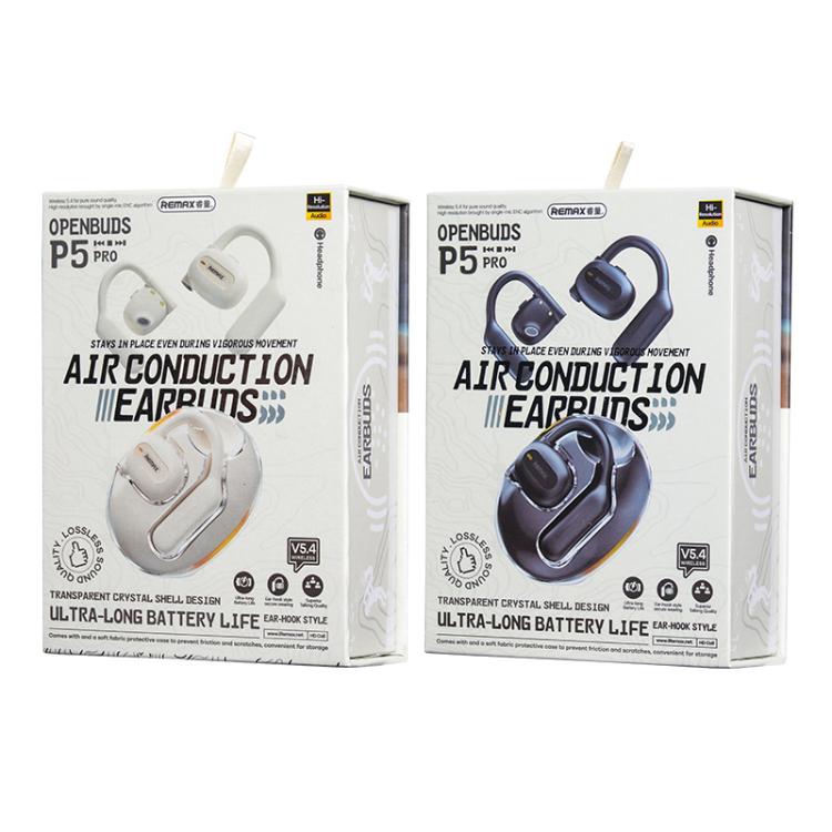 REMAX OpenBuds P5 PRO Air Conduction Hanging Ear Bluetooth Earphone ENC Sports Noise Reduction Earphone(White)