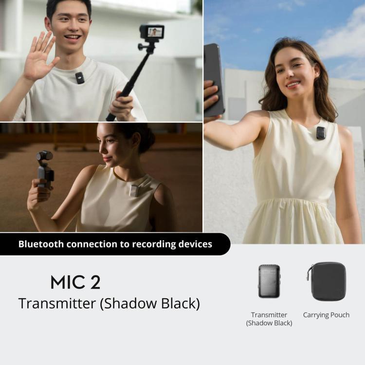 Original Transmitter For DJI Mic 2(Shadow Black)