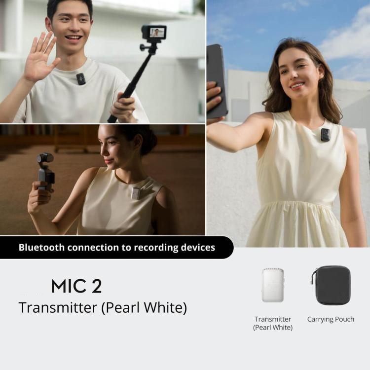 Original Transmitter For DJI Mic 2 (Pearl White)