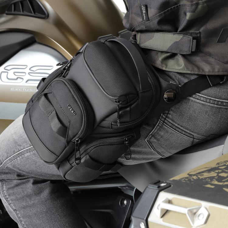 Ozuko Motorcycle Riding Leg Bag Multifunctional Sports Waterproof Waist Bag(Gray)