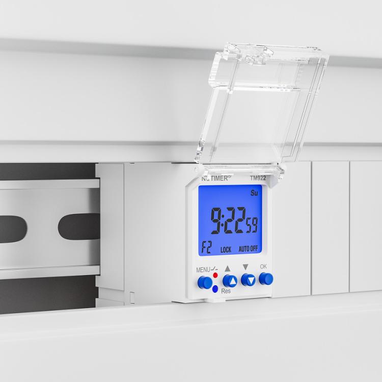 SINOTIMER TM922-K 85-265V 16A 2-Way Dual-Channel Second Control 7-Day Timing Switch Module DIN Mounted Timer