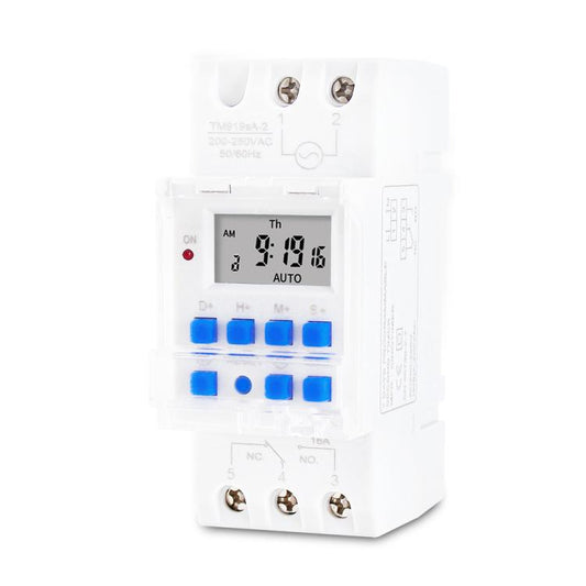 SINOTIMER TM919sA-2 220VAC 16A 1 Second Interval Programmable Digital Timer Switch 7 Days Auto ON OFF Din Rail Mounted