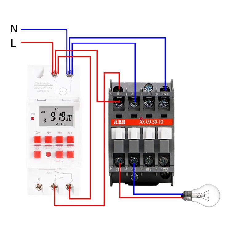 SINOTIMER TM919sB 220V 30A 1 Second Interval 7-Day Programmable Timer Din Rail Mounted