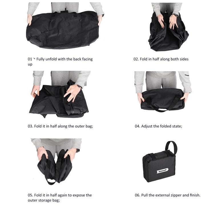 Rhinowalk RF203BK 20-inch Folding Bicycle Waterproof Storage Bag Bicycle Handbag(Black)