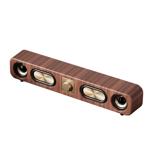 Enceinte Bluetooth Stéréo Sans Fil de Bureau Rétro HIFI Havit M16 (Couleur Bois)