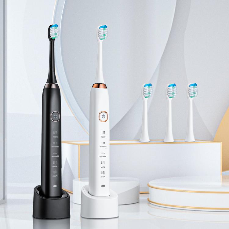 Sarmocare S100 IPX7 Waterproof Portable Sonic Electric Toothbrush with 8-brush Heads(White)
