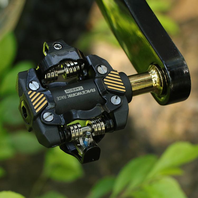 RACEWORK M8100 Mountain Bike Self-locking Pedal Ultra-light DU Bearing SPD Pedal, Color: Black