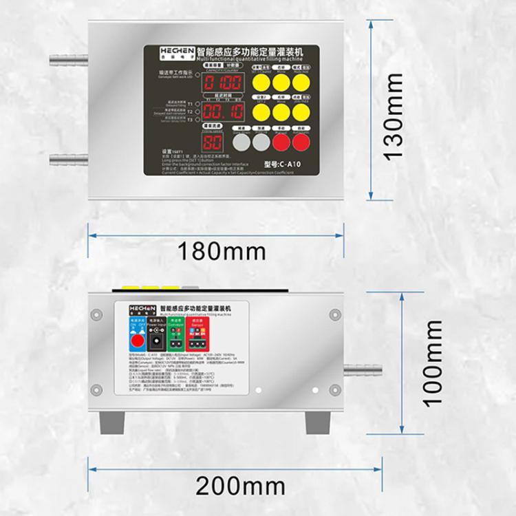 HECHEN CA10A Machine de remplissage quantitative multifonctionnelle à induction liquide, automatique, petite, intelligente, à tête unique, à haut débit 3,0 L (prise UE)