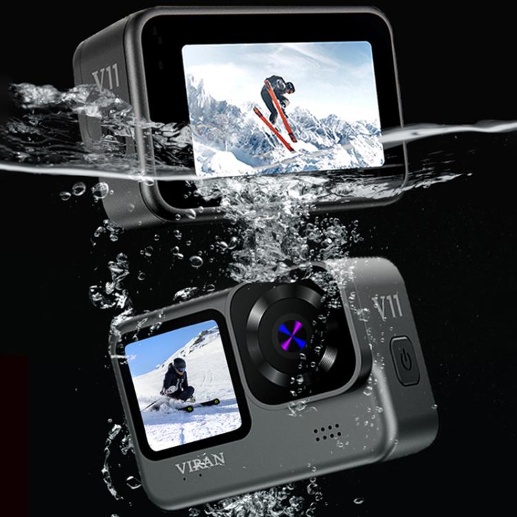 VIRAN V11 Dual-Color Screen 5K HD IP68 Waterproof Six-Axis Anti-Shake Sports Camera(Black)