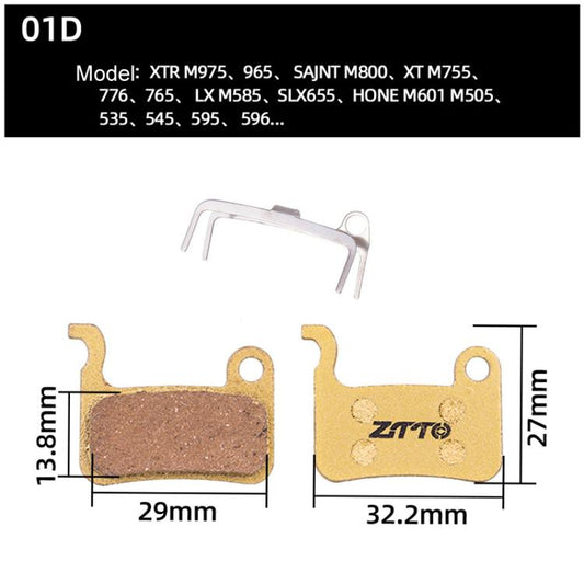 2 paires ZTTO Vélo de Montagne Plaquettes de Frein à Disque à Base de Cuivre Métal, Modèle: MJ-01D