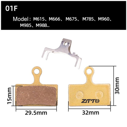 2 paires de plaquettes de frein à disque ZTTO pour VTT, en cuivre et métal, modèle : MJ-01F