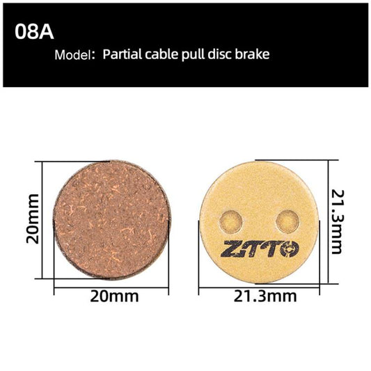 2 paires de plaquettes de frein à disque ZTTO pour VTT, entièrement métalliques, à base de cuivre, modèle : MJ-08A