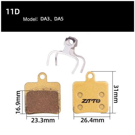 2 paires de plaquettes de frein à disque d'huile, base en cuivre, entièrement métalliques, pour VTT ZTTO, modèle : MJ-11D
