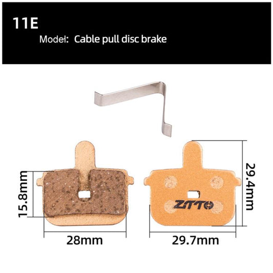 2 paires de plaquettes de frein à disque ZTTO pour VTT, en métal intégral et base en cuivre, Modèle : MJ-11E